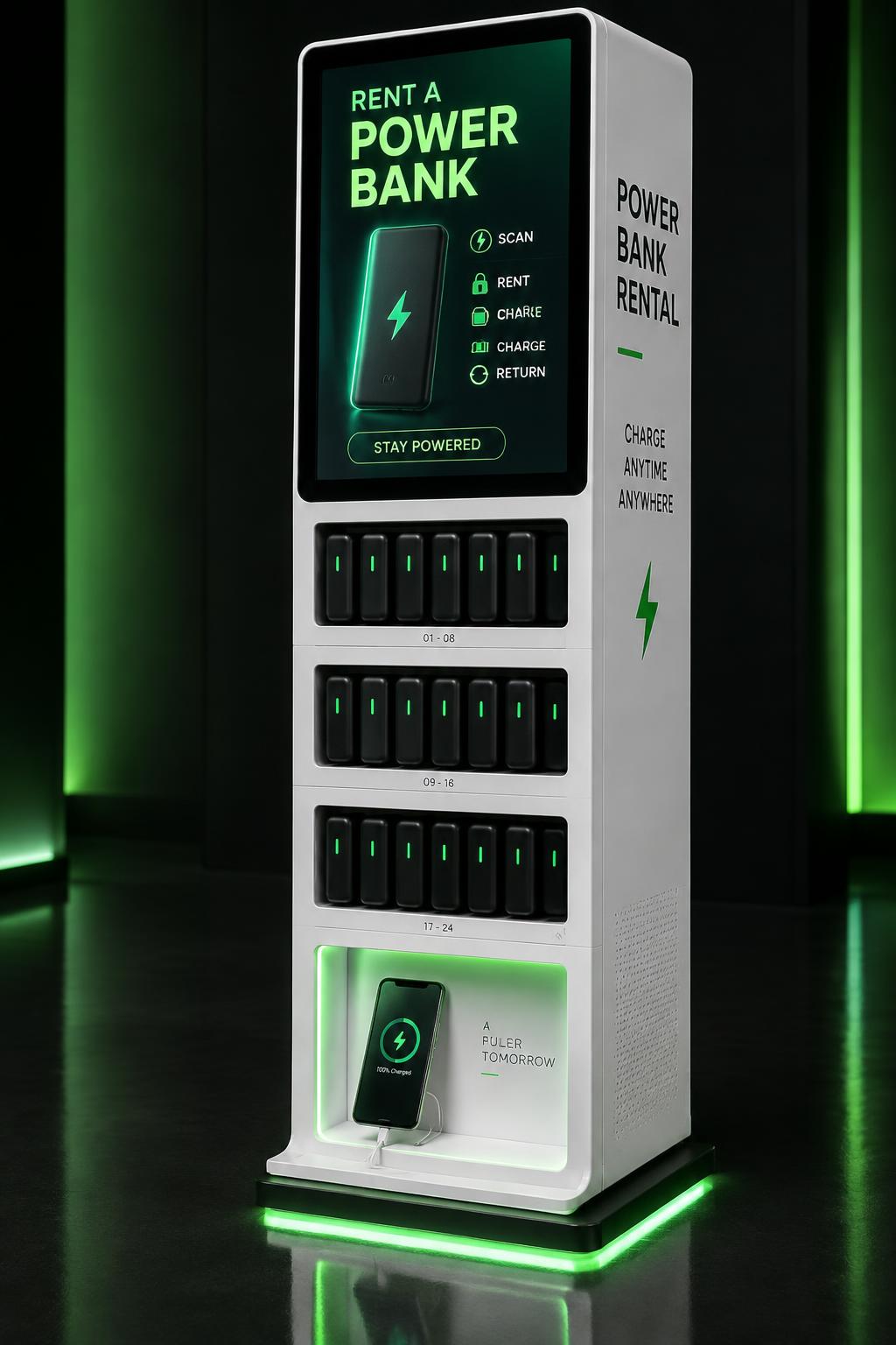 Power Launch power bank rental station